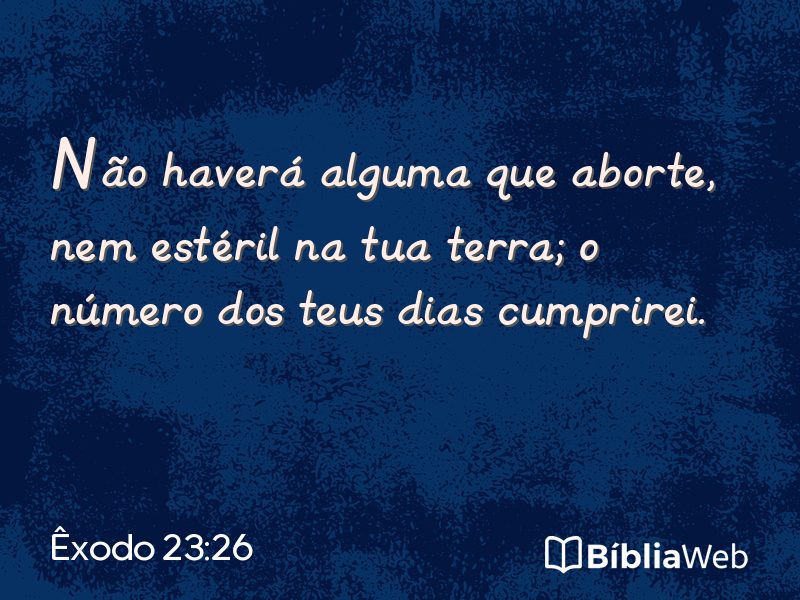 Êxodo 23:26 em imagem para compartilhar