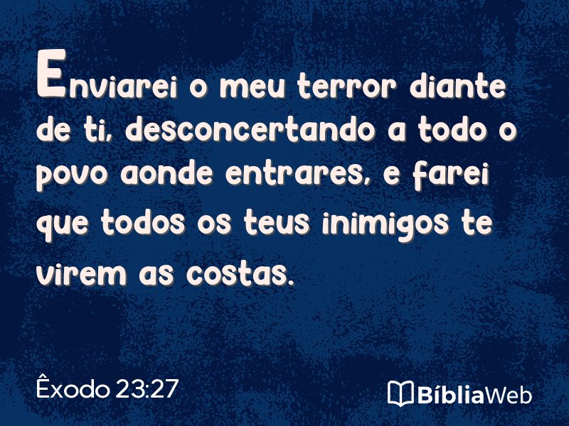 Êxodo 23:27 em imagem para compartilhar