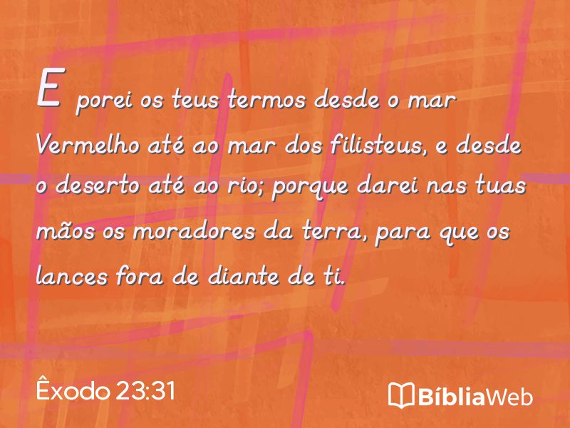 Êxodo 23:31 em imagem para compartilhar