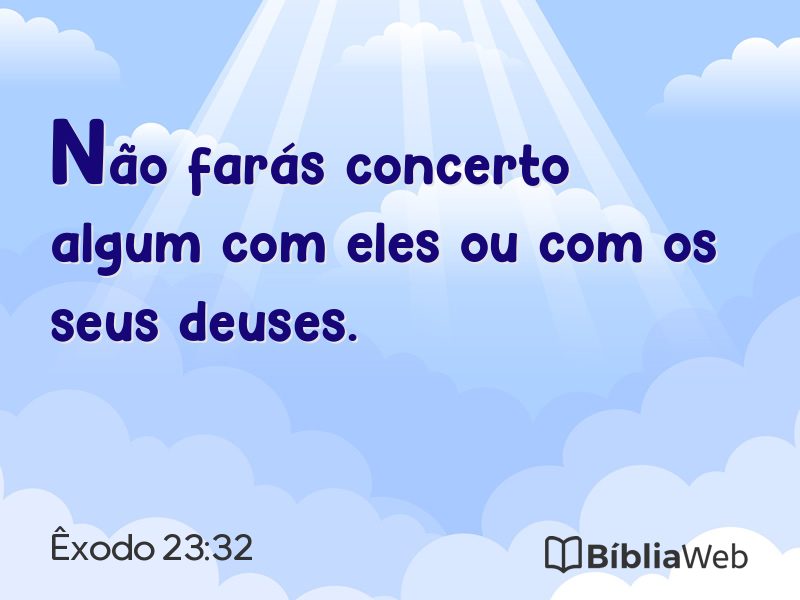 Êxodo 23:32 em imagem para compartilhar