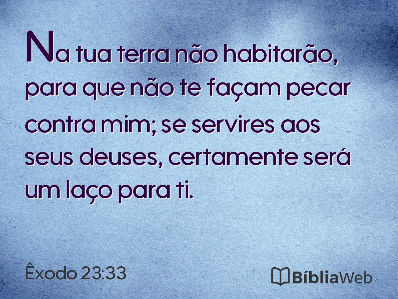 Êxodo 23:33 em imagem para compartilhar