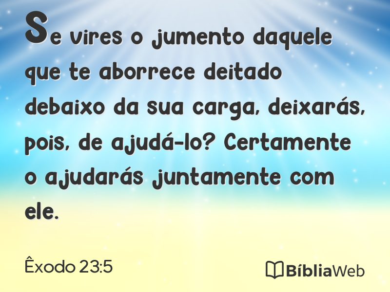 Êxodo 23:5 em imagem para compartilhar