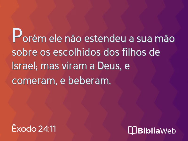 Êxodo 24:11 em imagem para compartilhar