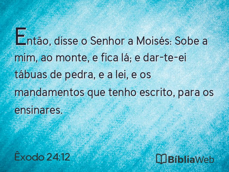 Êxodo 24:12 em imagem para compartilhar