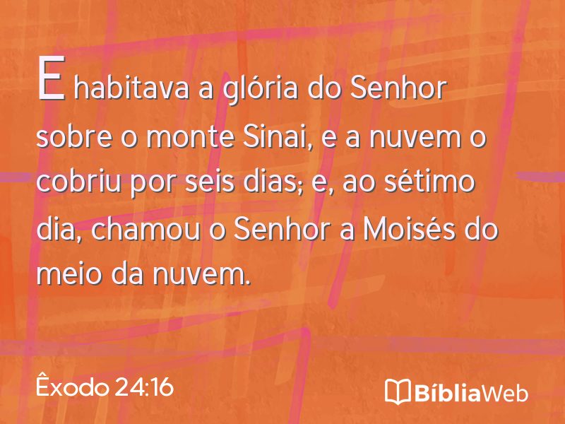 Êxodo 24:16 em imagem para compartilhar