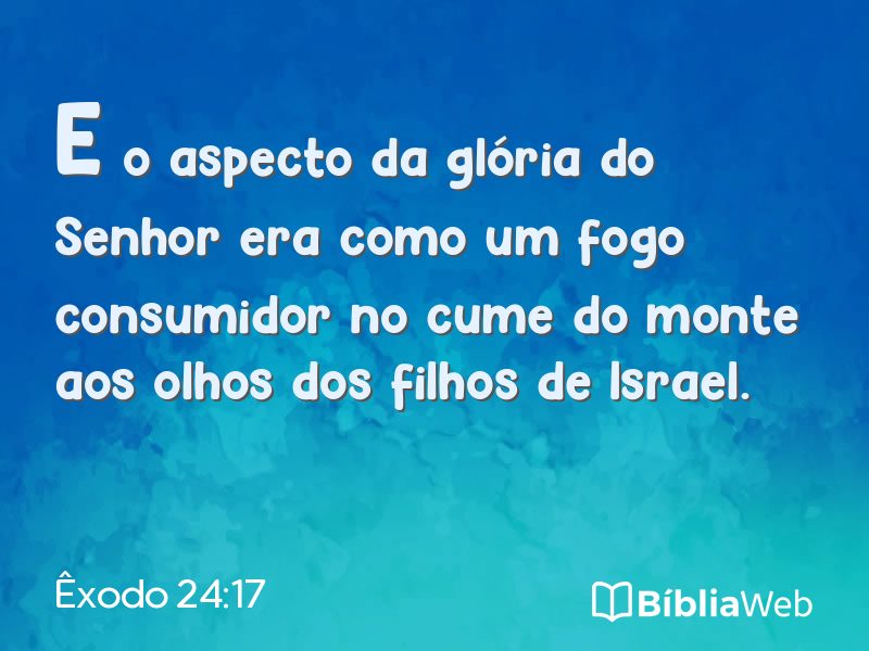 Êxodo 24:17 em imagem para compartilhar