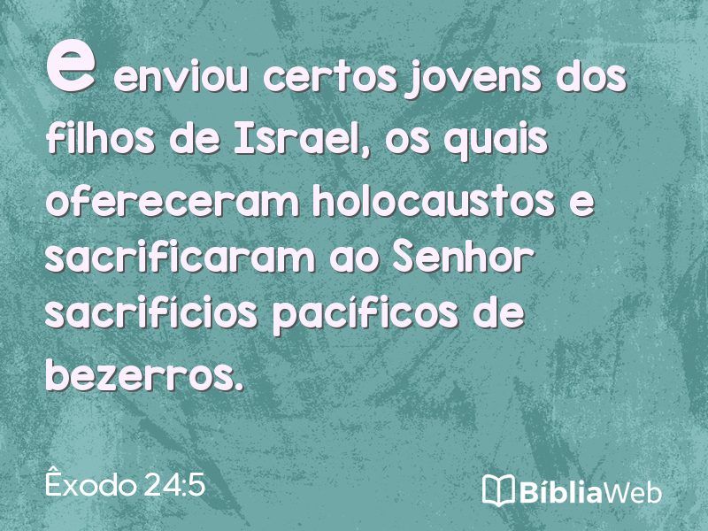 Êxodo 24:5 em imagem para compartilhar