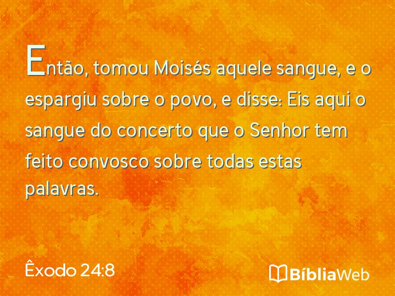 Êxodo 24:8 em imagem para compartilhar
