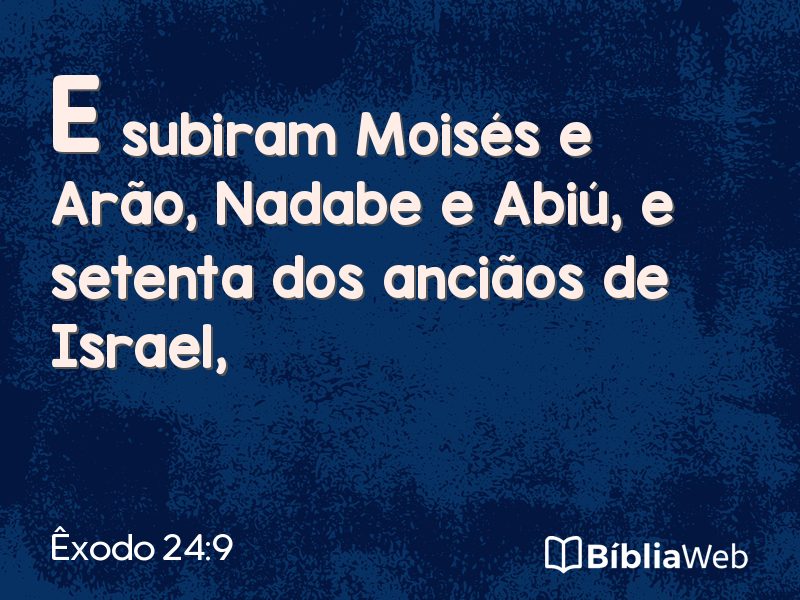 Êxodo 24:9 em imagem para compartilhar