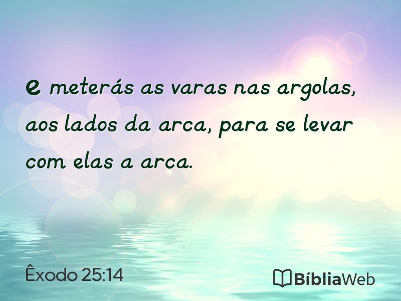 Êxodo 25:14 em imagem para compartilhar