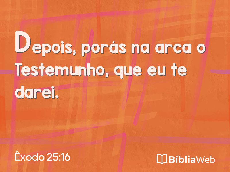 Êxodo 25:16 em imagem para compartilhar