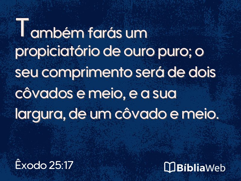 Êxodo 25:17 em imagem para compartilhar