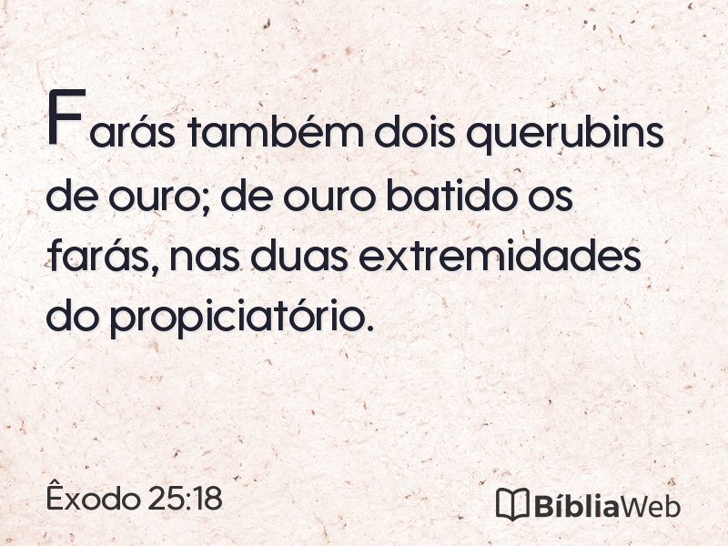 Êxodo 25:18 em imagem para compartilhar