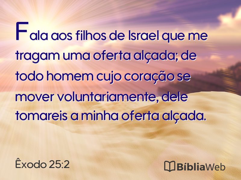 Êxodo 25:2 em imagem para compartilhar
