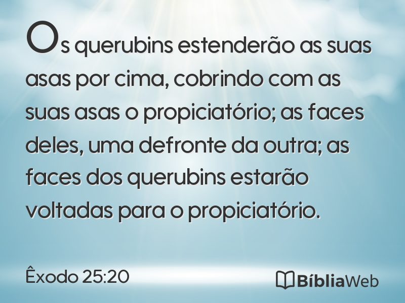 Êxodo 25:20 em imagem para compartilhar
