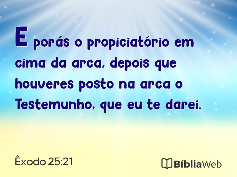 Êxodo 25:21 em imagem para compartilhar