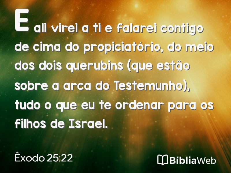 Êxodo 25:22 em imagem para compartilhar