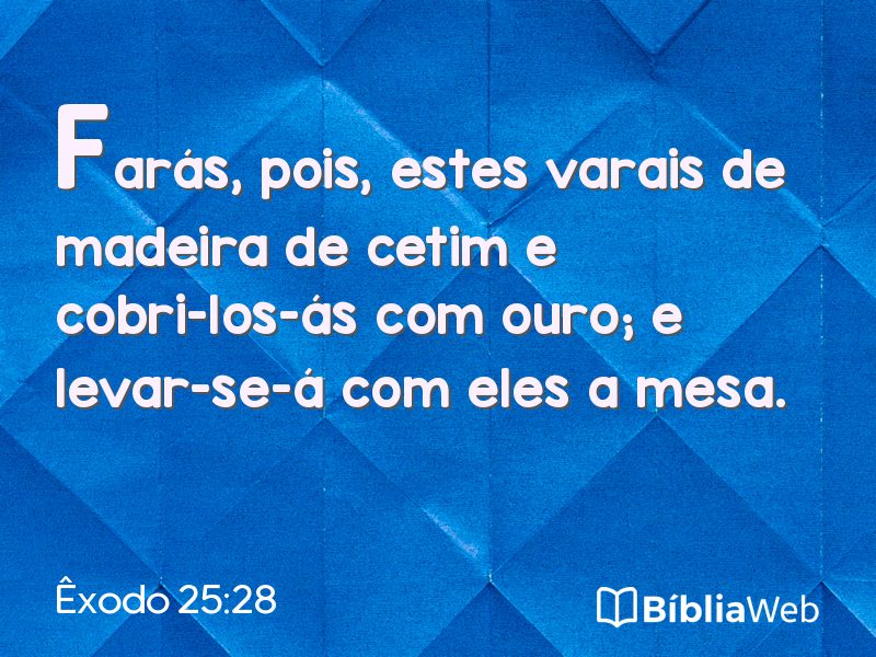 Êxodo 25:28 em imagem para compartilhar