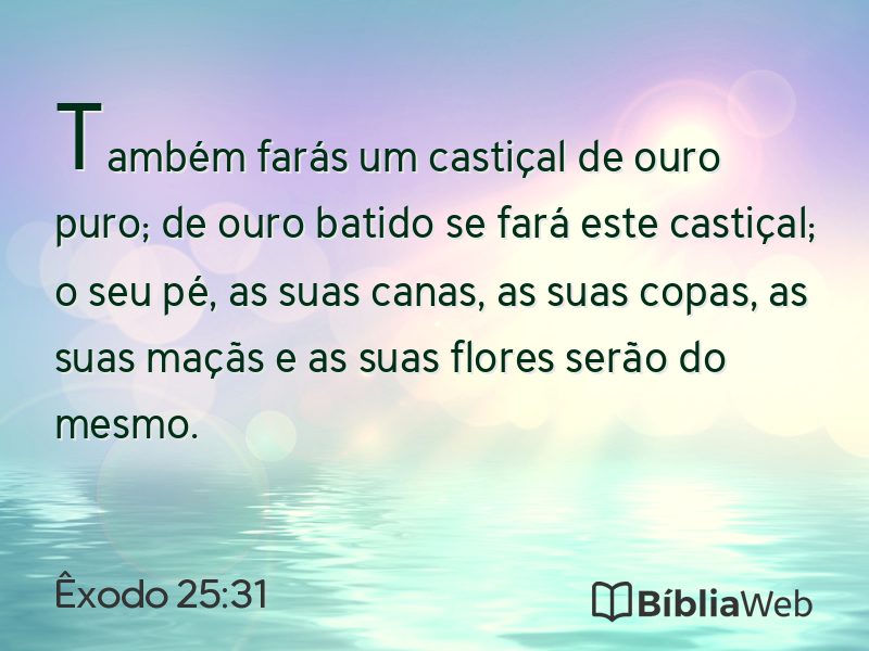 Êxodo 25:31 em imagem para compartilhar