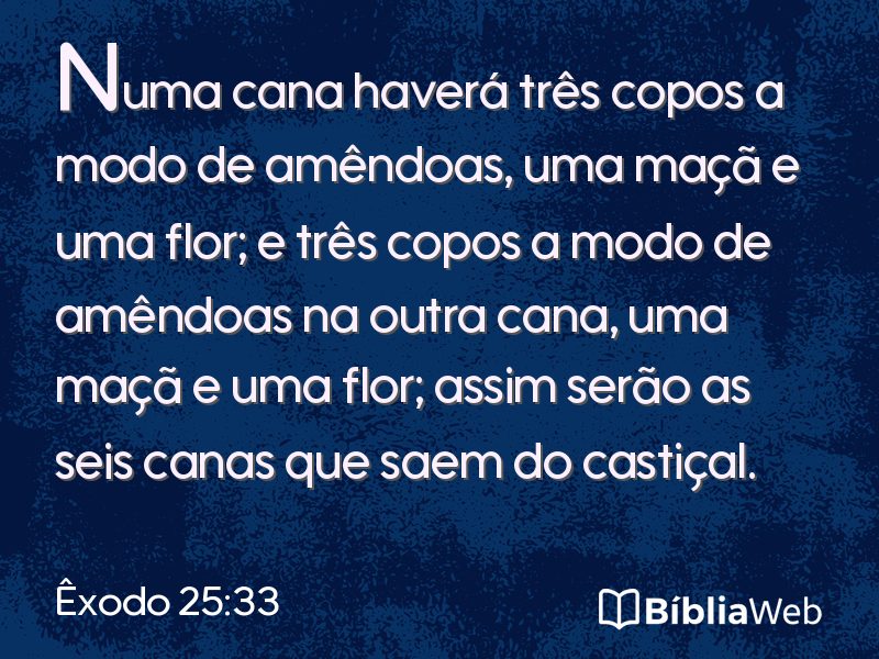 Êxodo 25:33 em imagem para compartilhar