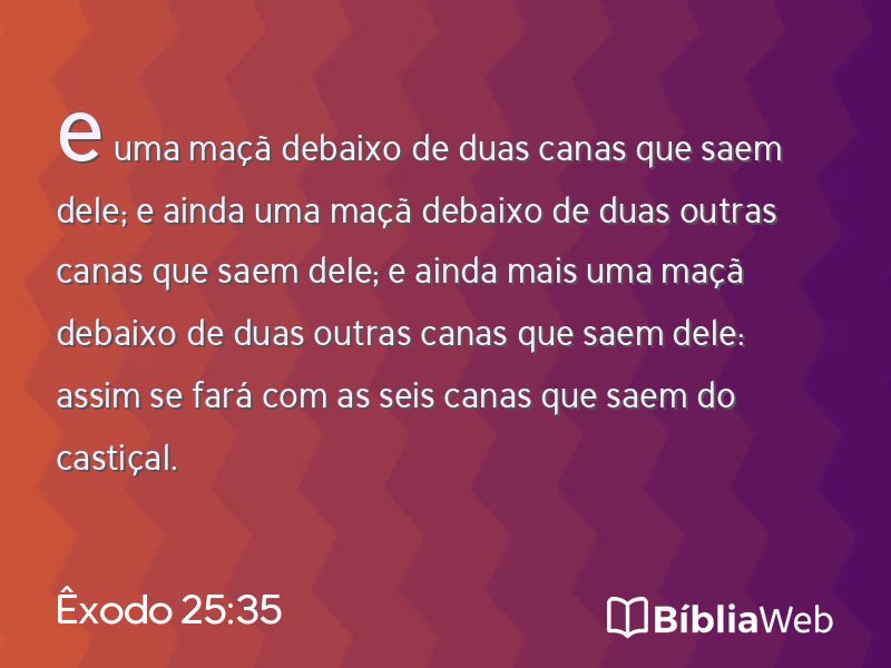 Êxodo 25:35 em imagem para compartilhar