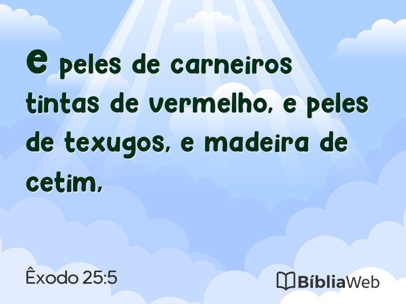Êxodo 25:5 em imagem para compartilhar