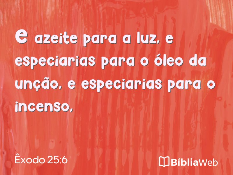 Êxodo 25:6 em imagem para compartilhar