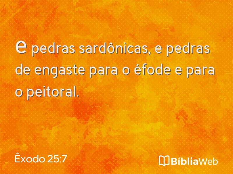 Êxodo 25:7 em imagem para compartilhar