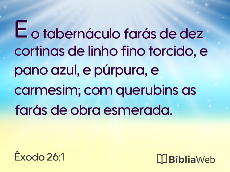 Êxodo 26:1 em imagem para compartilhar