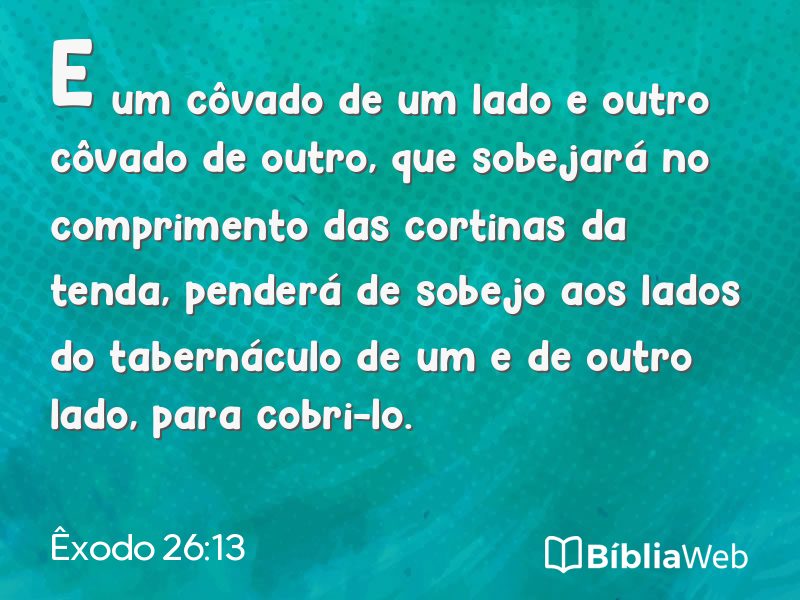 Êxodo 26:13 em imagem para compartilhar