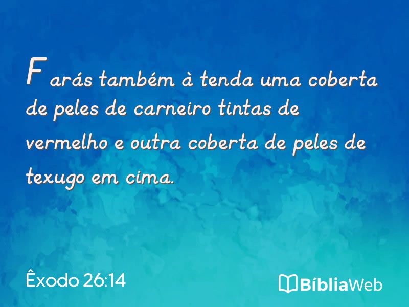 Êxodo 26:14 em imagem para compartilhar