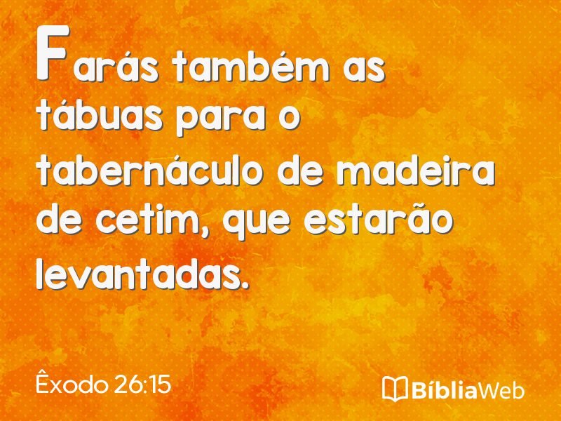 Êxodo 26:15 em imagem para compartilhar