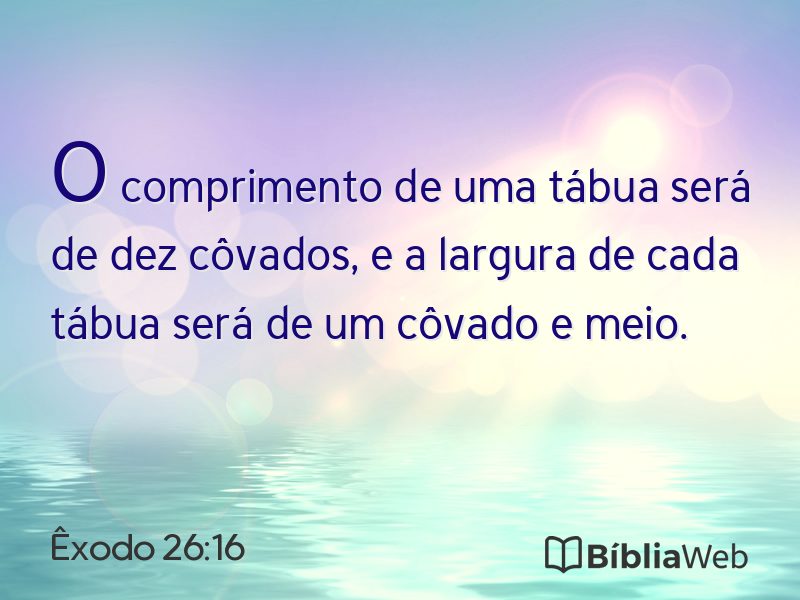 Êxodo 26:16 em imagem para compartilhar