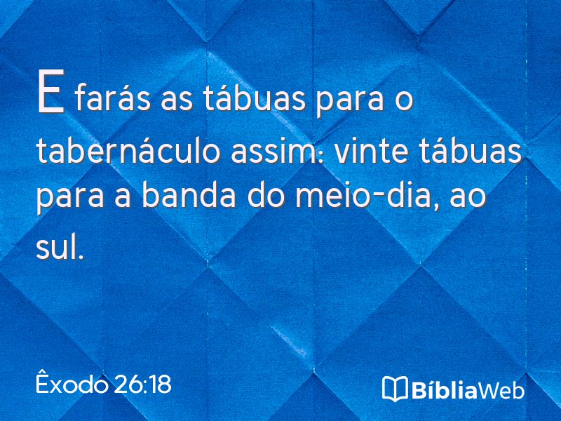 Êxodo 26:18 em imagem para compartilhar
