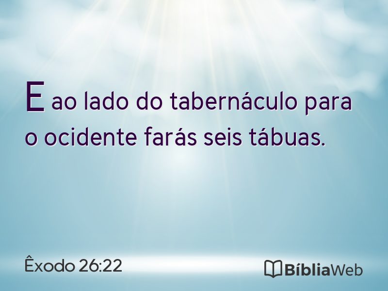 Êxodo 26:22 em imagem para compartilhar