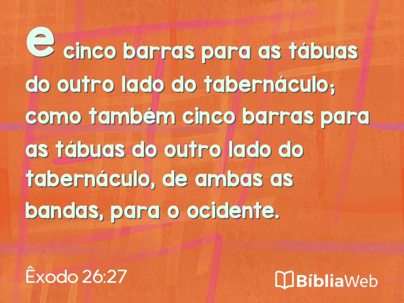 Êxodo 26:27 em imagem para compartilhar
