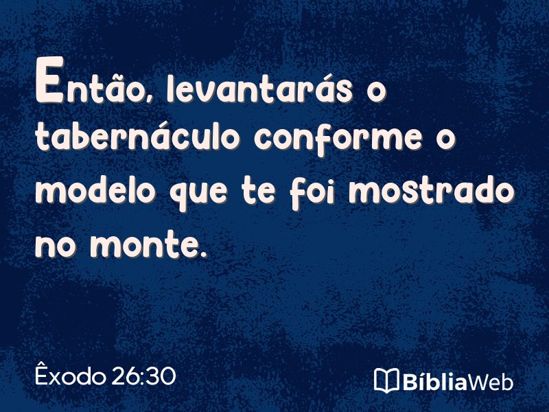 Êxodo 26:30 em imagem para compartilhar