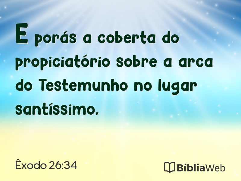 Êxodo 26:34 em imagem para compartilhar