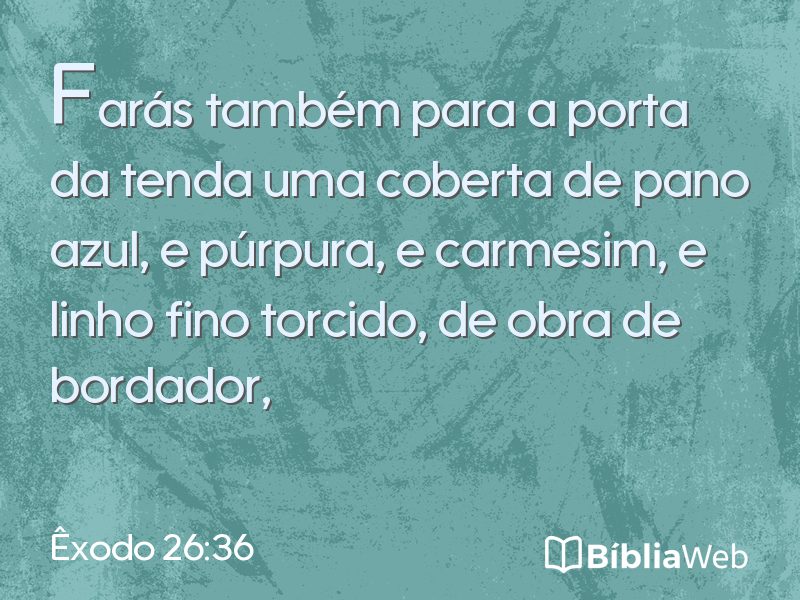 Êxodo 26:36 em imagem para compartilhar