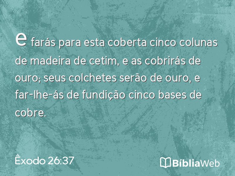 Êxodo 26:37 em imagem para compartilhar