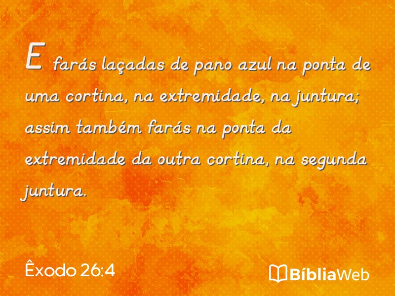 Êxodo 26:4 em imagem para compartilhar