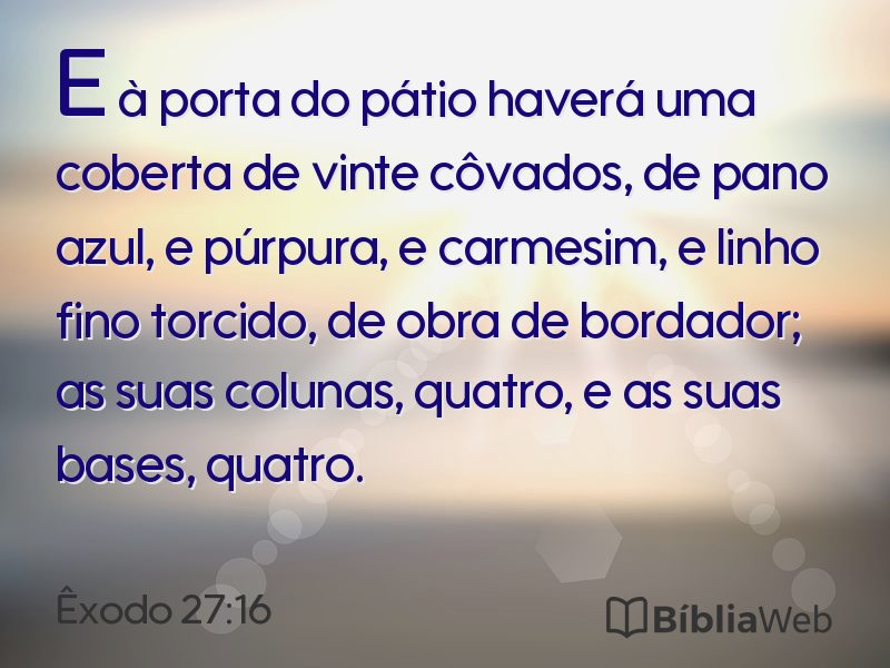 Êxodo 27:16 em imagem para compartilhar