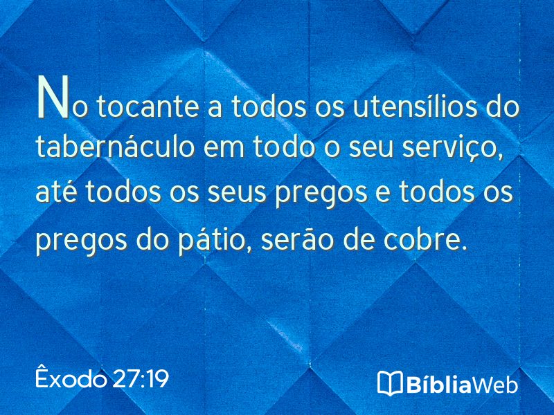Êxodo 27:19 em imagem para compartilhar