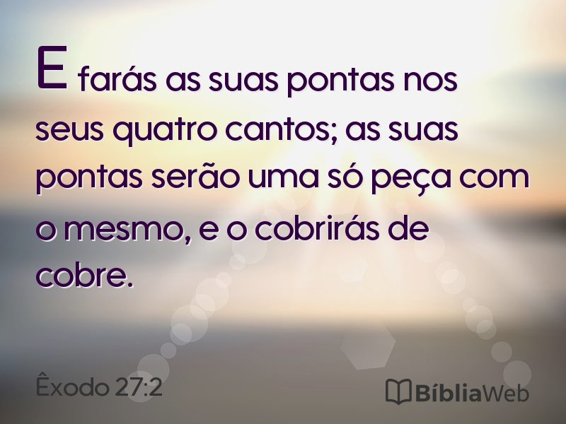 Êxodo 27:2 em imagem para compartilhar