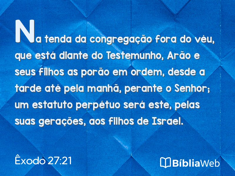 Êxodo 27:21 em imagem para compartilhar
