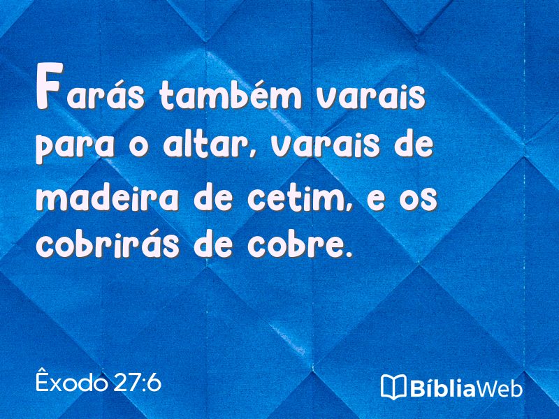 Êxodo 27:6 em imagem para compartilhar