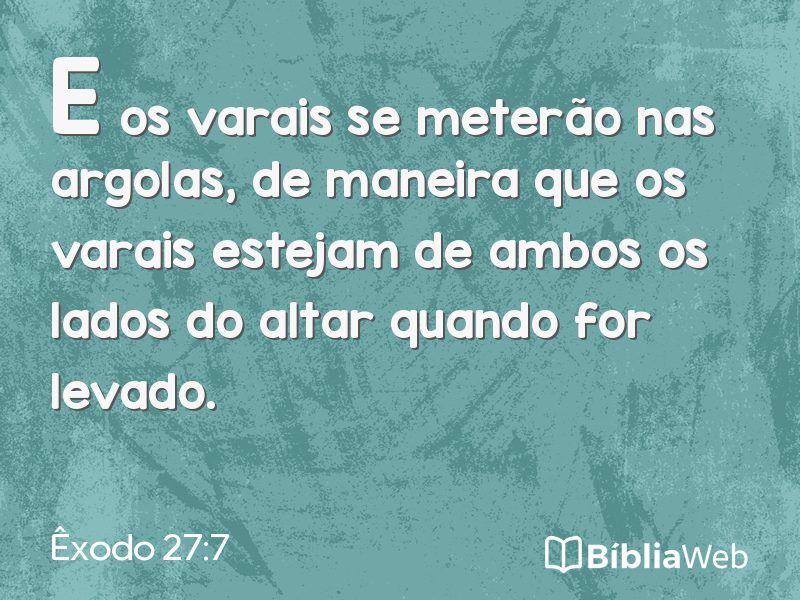 Êxodo 27:7 em imagem para compartilhar