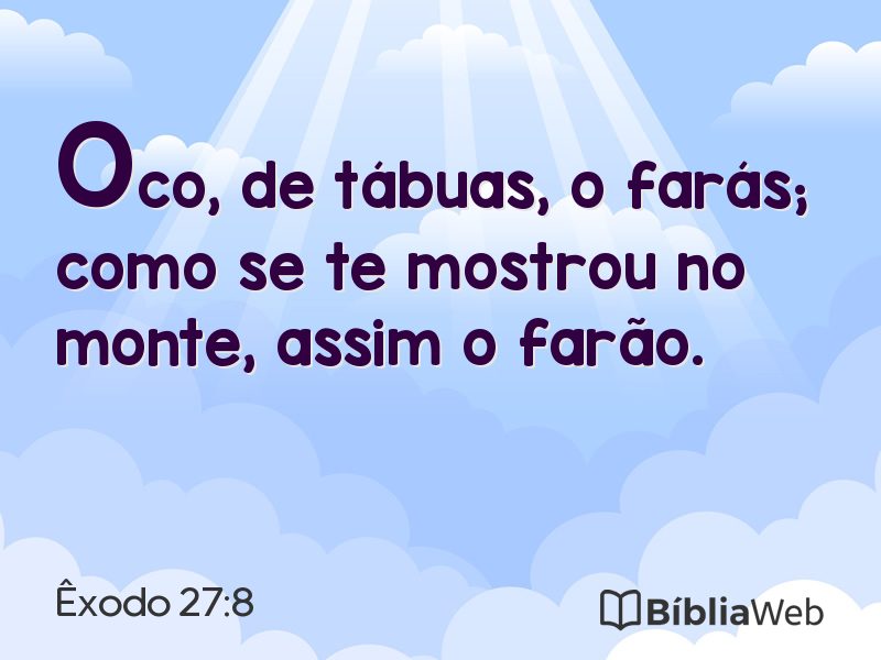 Êxodo 27:8 em imagem para compartilhar