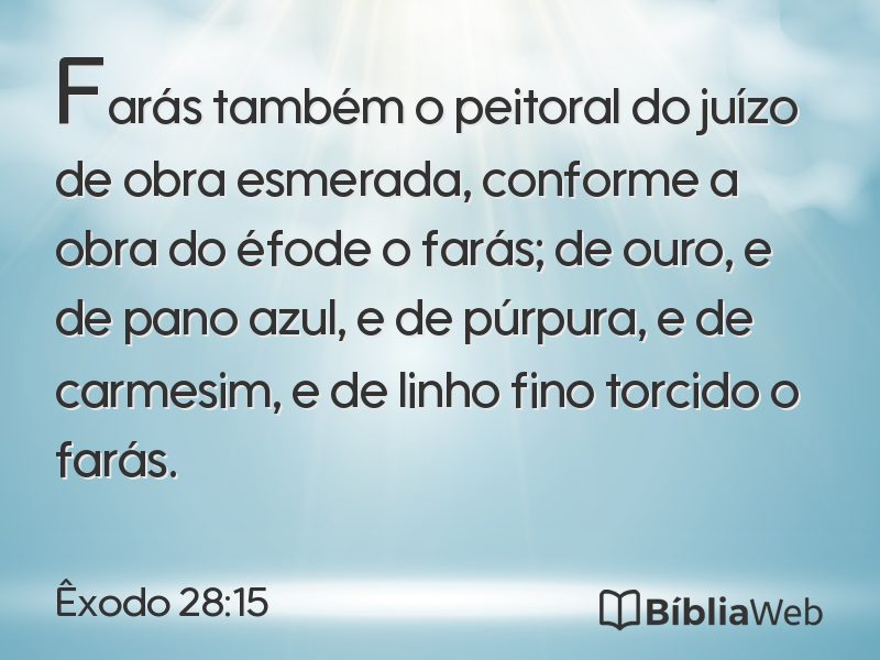 Êxodo 28:15 em imagem para compartilhar