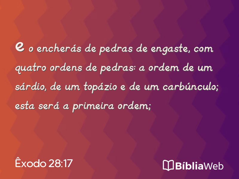 Êxodo 28:17 em imagem para compartilhar